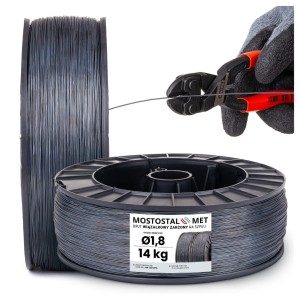 Drut wiązałkowy żarzony fi 1,8mm na szpuli 14kg