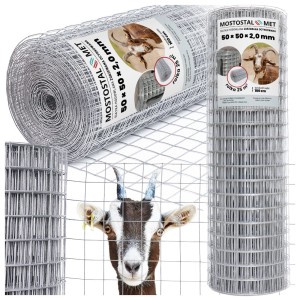 Siatka zgrzewana hodowlana ocynk 50x50x2,0mm (25m2)